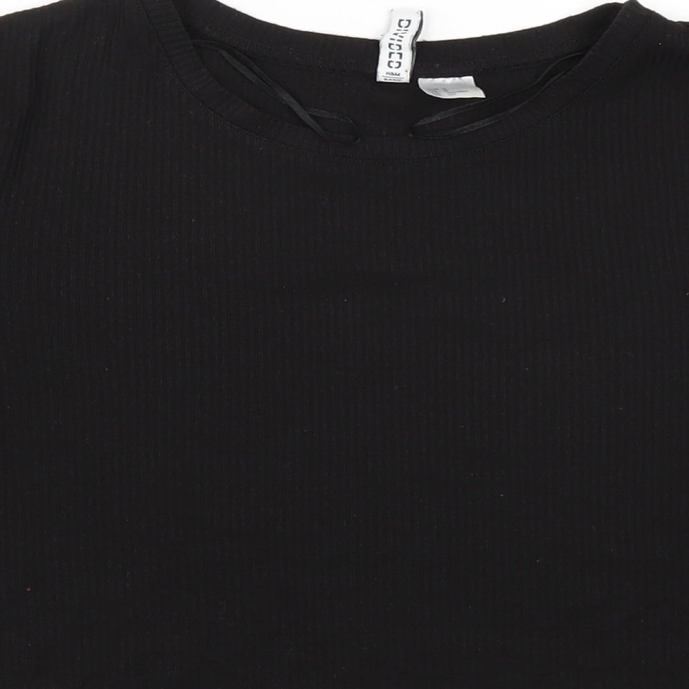 H&M Womens Black   Basic T-Shirt Size S