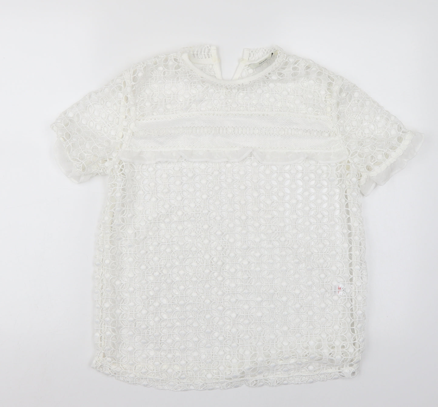 George Womens White   Basic T-Shirt Size 8