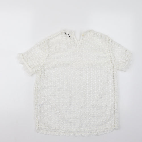 George Womens White   Basic T-Shirt Size 8