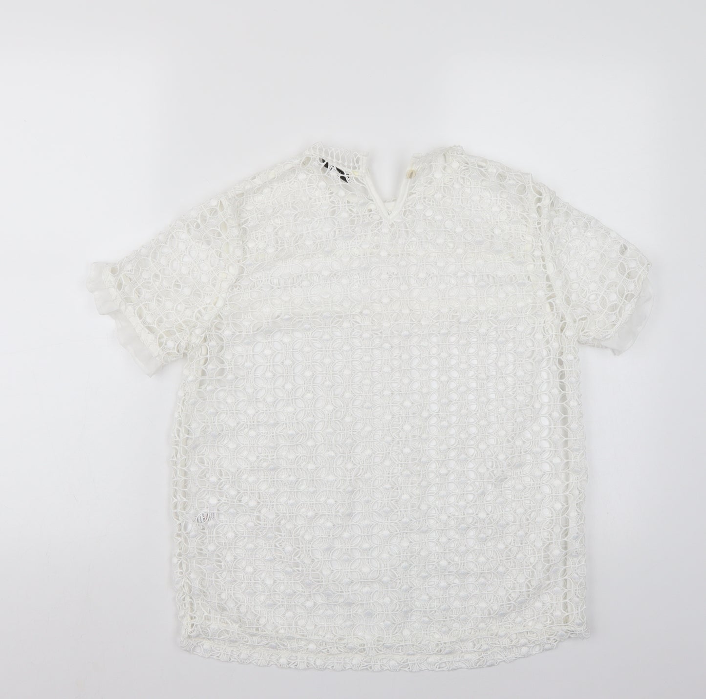 George Womens White   Basic T-Shirt Size 8