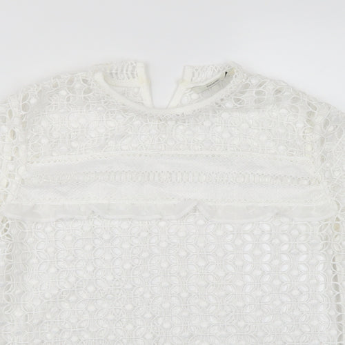 George Womens White   Basic T-Shirt Size 8