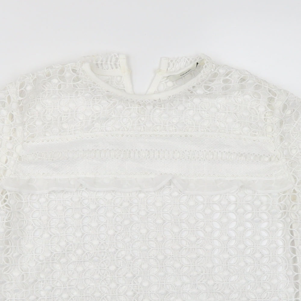 George Womens White   Basic T-Shirt Size 8