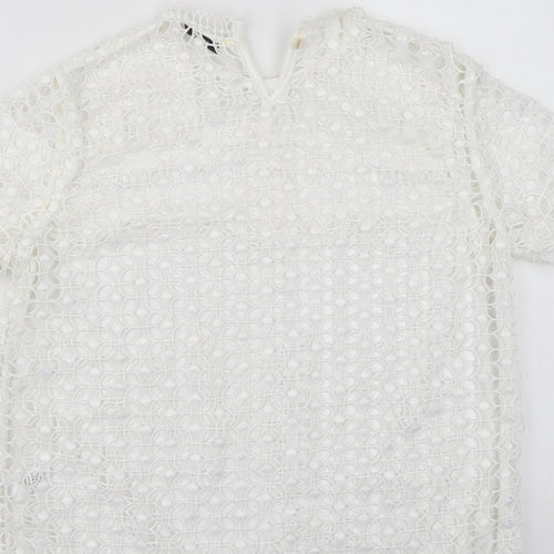 George Womens White   Basic T-Shirt Size 8