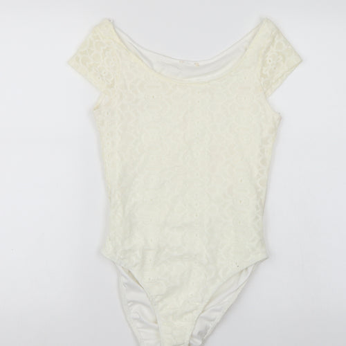 Riverisland Womens Ivory   Bodysuit One-Piece Size 6