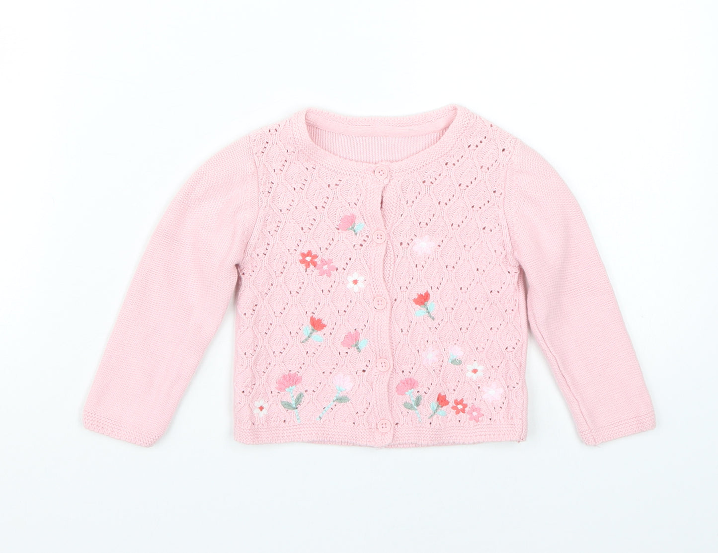 Nutmeg Girls Pink   Cardigan Jumper Size 12-18 Months