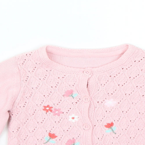 Nutmeg Girls Pink   Cardigan Jumper Size 12-18 Months