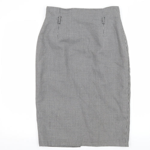 F&F Womens Black Houndstooth  Straight & Pencil Skirt Size 28 in