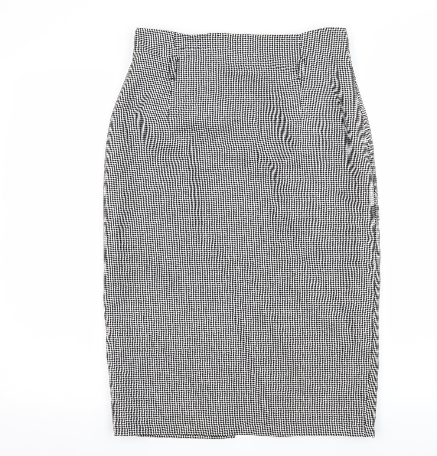 F&F Womens Black Houndstooth  Straight & Pencil Skirt Size 28 in