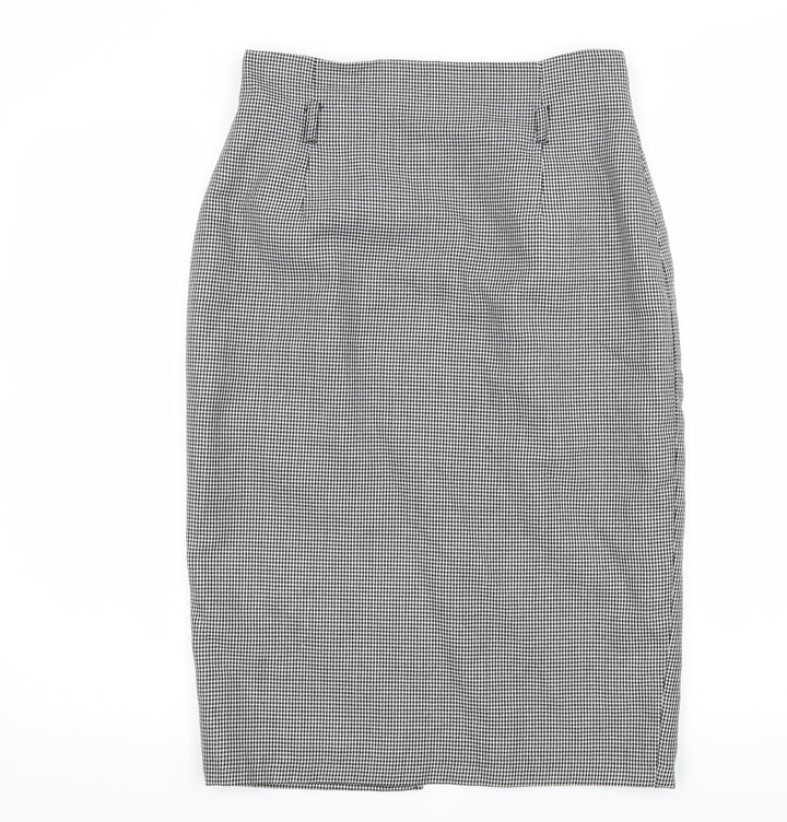 F&F Womens Black Houndstooth  Straight & Pencil Skirt Size 28 in