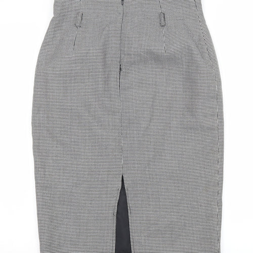 F&F Womens Black Houndstooth  Straight & Pencil Skirt Size 28 in