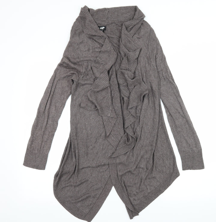 H&M Womens Grey  Knit Cardigan Jumper Size S