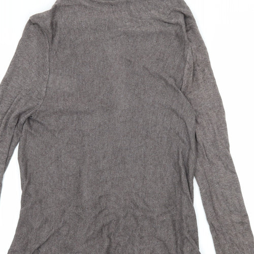 H&M Womens Grey  Knit Cardigan Jumper Size S