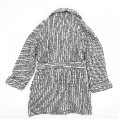 Paraphrase Womens Grey Polka Dot  Jacket Coatigan Size S