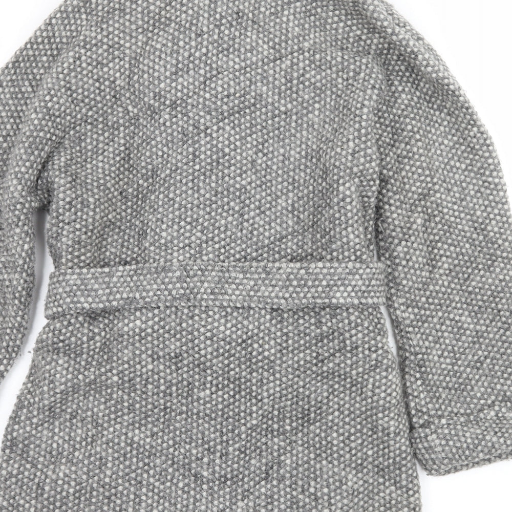 Paraphrase Womens Grey Polka Dot  Jacket Coatigan Size S