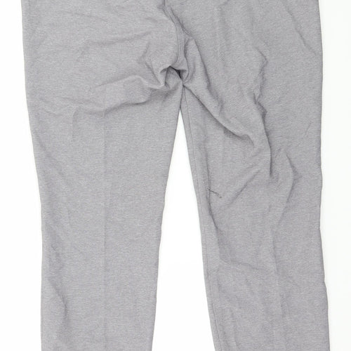 adidas Womens Grey  Jersey Cropped Trousers Size M L23 in