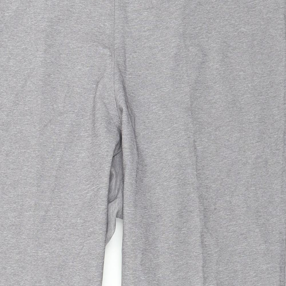 adidas Womens Grey  Jersey Cropped Trousers Size M L23 in