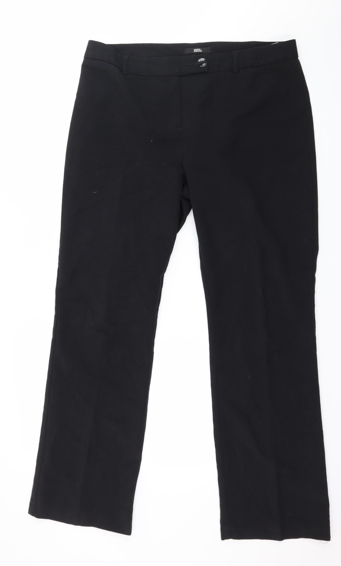 Marks and Spencer Womens Black   Trousers  Size 14 L20 in