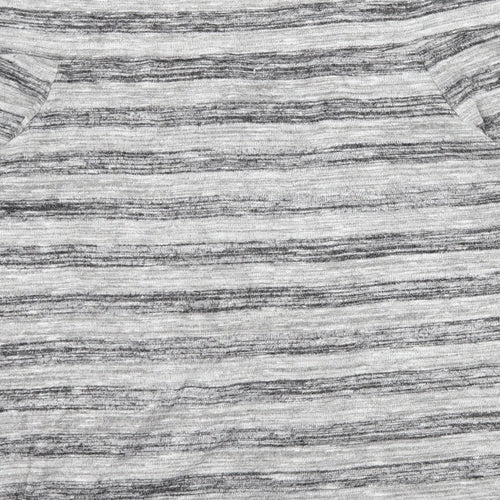 Papaya Womens Grey Striped Knit Pullover Jumper Size 14