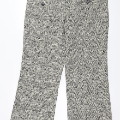 Satsuma Womens Beige Geometric  Trousers  Size 16 L30 in