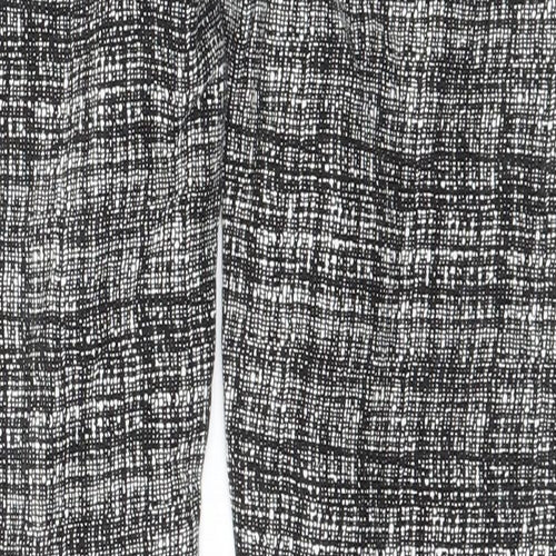 Golddigga Womens Black Geometric  Jegging Trousers Size 10 L27 in