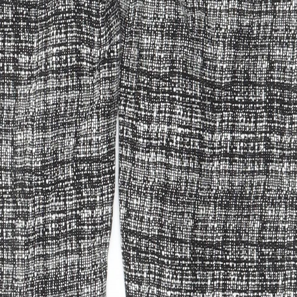 Golddigga Womens Black Geometric  Jegging Trousers Size 10 L27 in