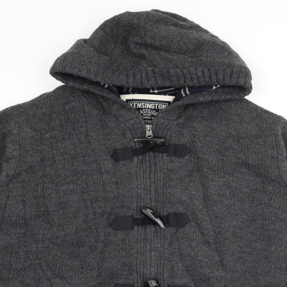 Kensington Mens Grey  Knit Jacket Coatigan Size L