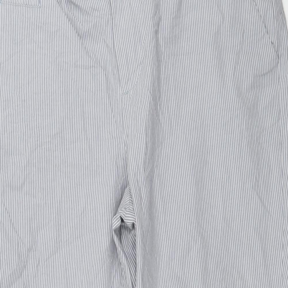 Fat Face Womens Blue Striped  Trousers  Size 16 L27 in