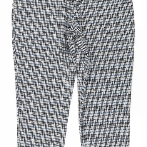 Nutmeg Womens Green Houndstooth  Trousers  Size 12 L25 in