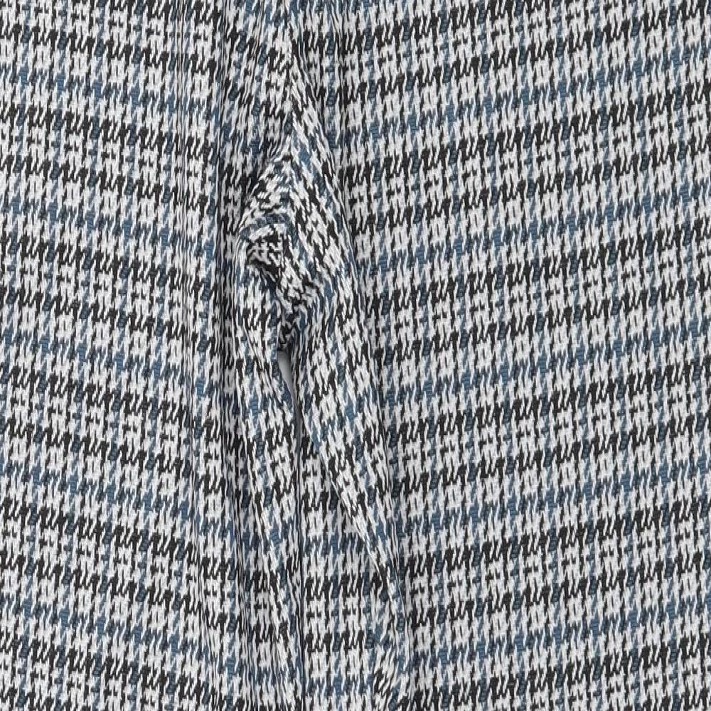 Nutmeg Womens Green Houndstooth  Trousers  Size 12 L25 in