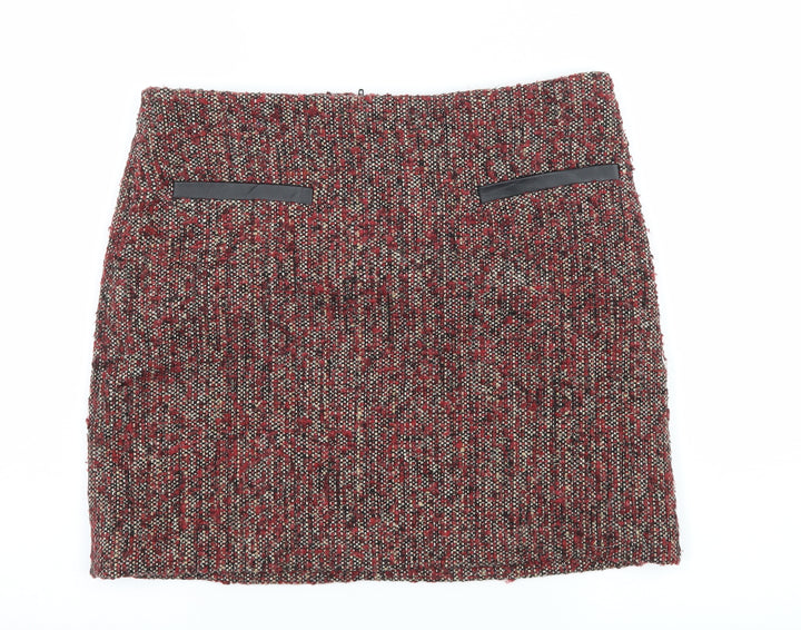 Preowrn Womens Red Rayon A-Line Skirt Size 30 in