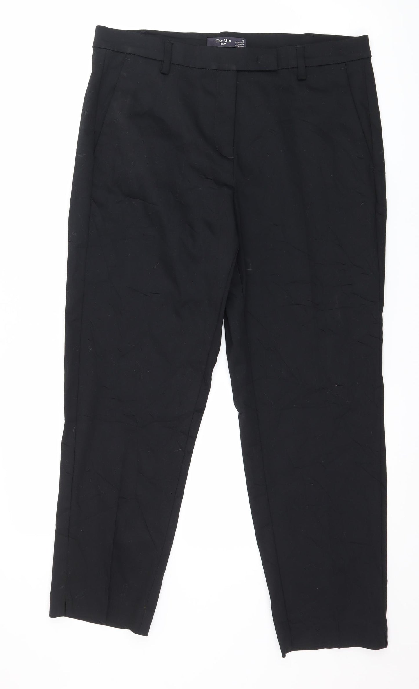 Marks and Spencer Womens Black   Trousers  Size 14 L25 in