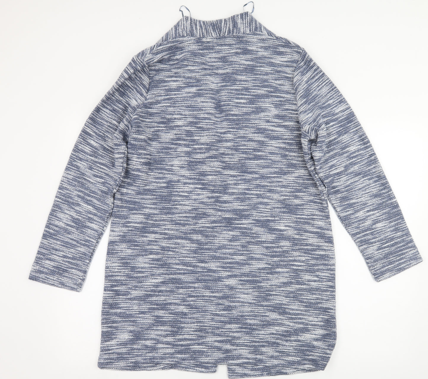 Nutmeg Womens Blue Striped Knit Jacket Coatigan Size 12
