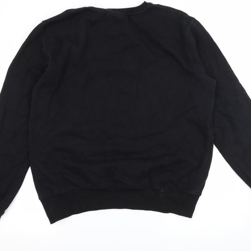 Cedar Wood State Mens Black  Jersey Pullover Sweatshirt Size L
