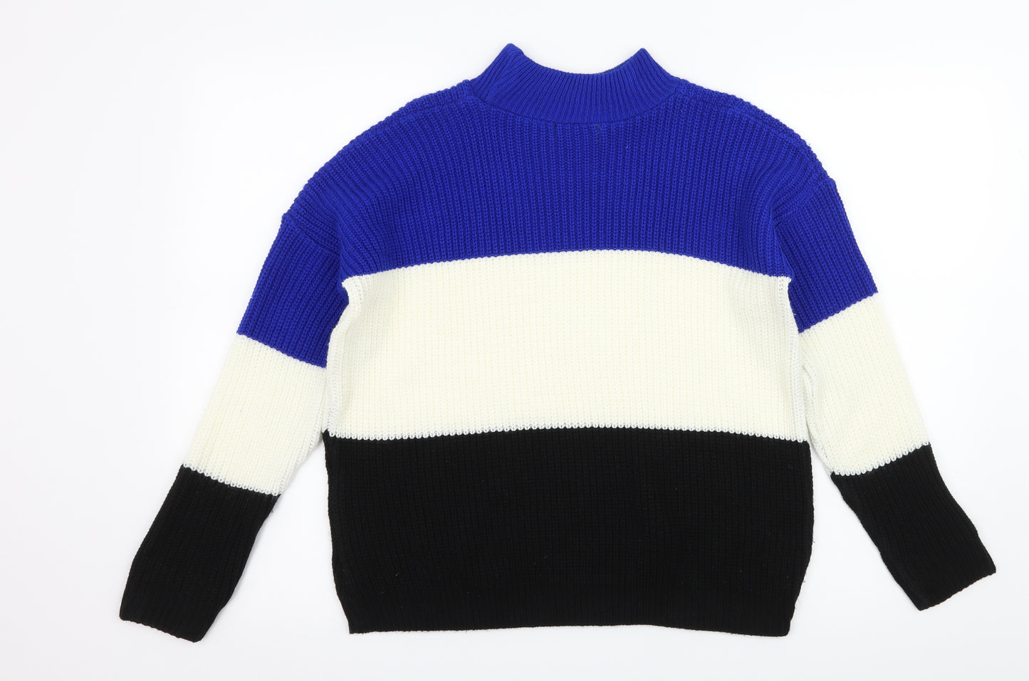 Select Womens Multicoloured Striped Knit Pullover Jumper Size 8