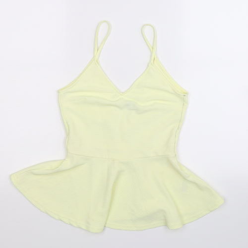Divided Womens Yellow   Basic Tank Size S