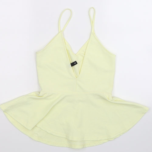Divided Womens Yellow   Basic Tank Size S