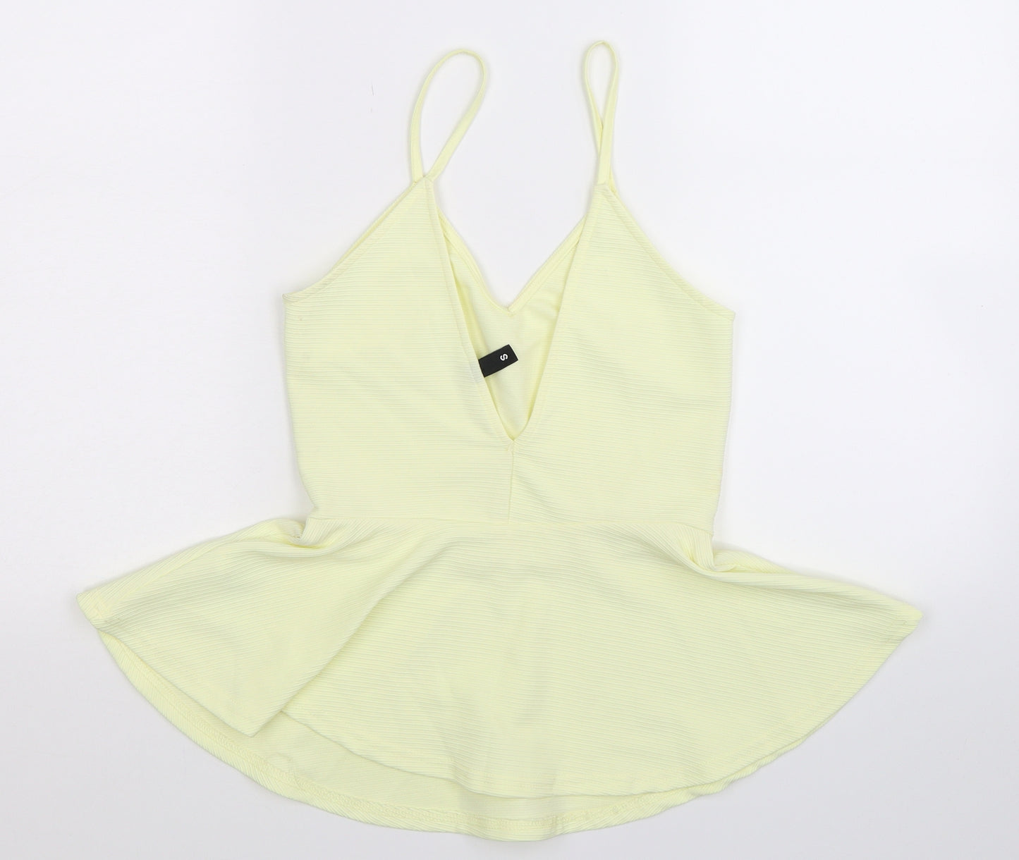 Divided Womens Yellow   Basic Tank Size S