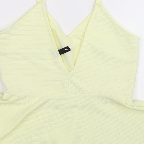 Divided Womens Yellow   Basic Tank Size S