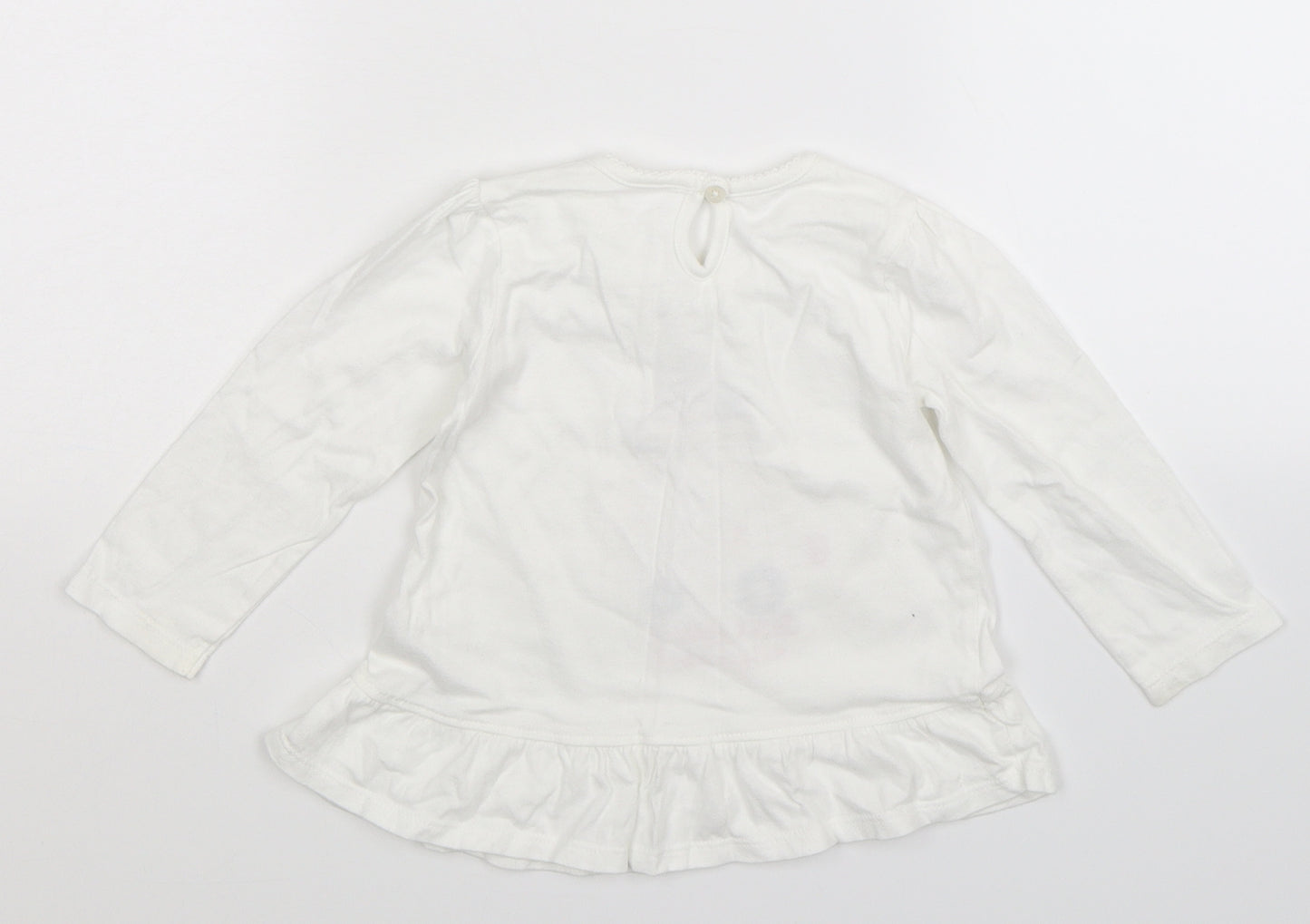 George Girls White   T-Shirt Dress  Size 12-18 Months