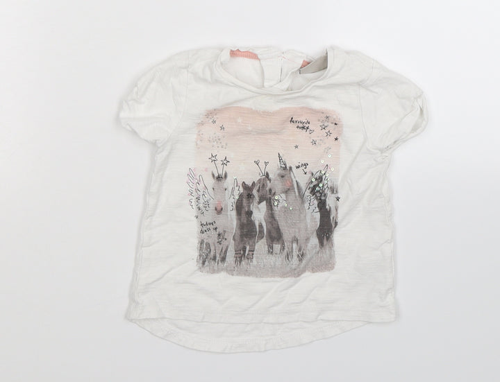 NEXT Baby White Basic T-Shirt Size 9-12 Months