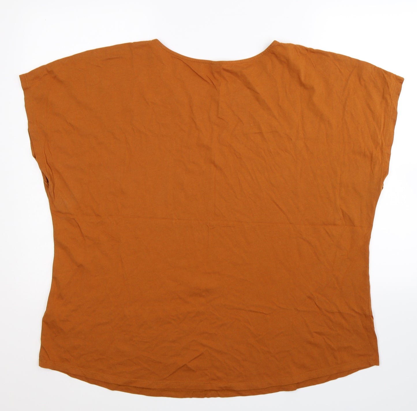 Sheego Womens Brown   Basic T-Shirt Size 24