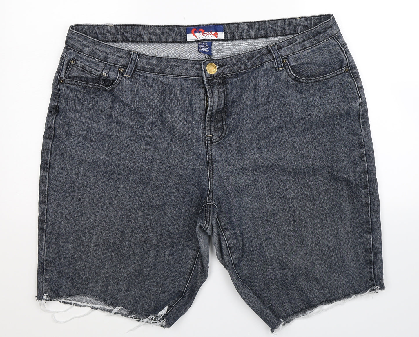 Preworn Womens Blue  Denim Bermuda Shorts Size 20