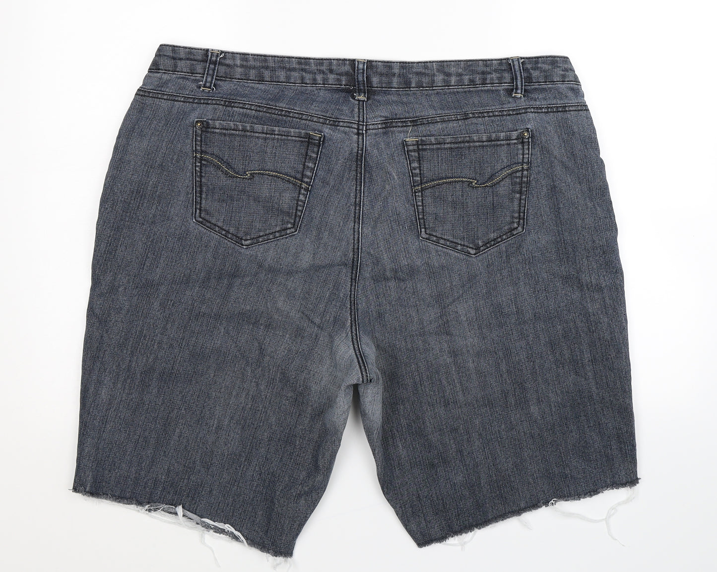 Preworn Womens Blue  Denim Bermuda Shorts Size 20