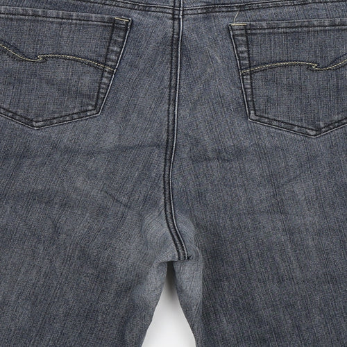 Preworn Womens Blue  Denim Bermuda Shorts Size 20