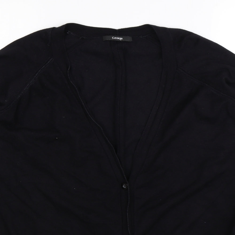 George Womens Black  Knit Cardigan Jumper Size 18