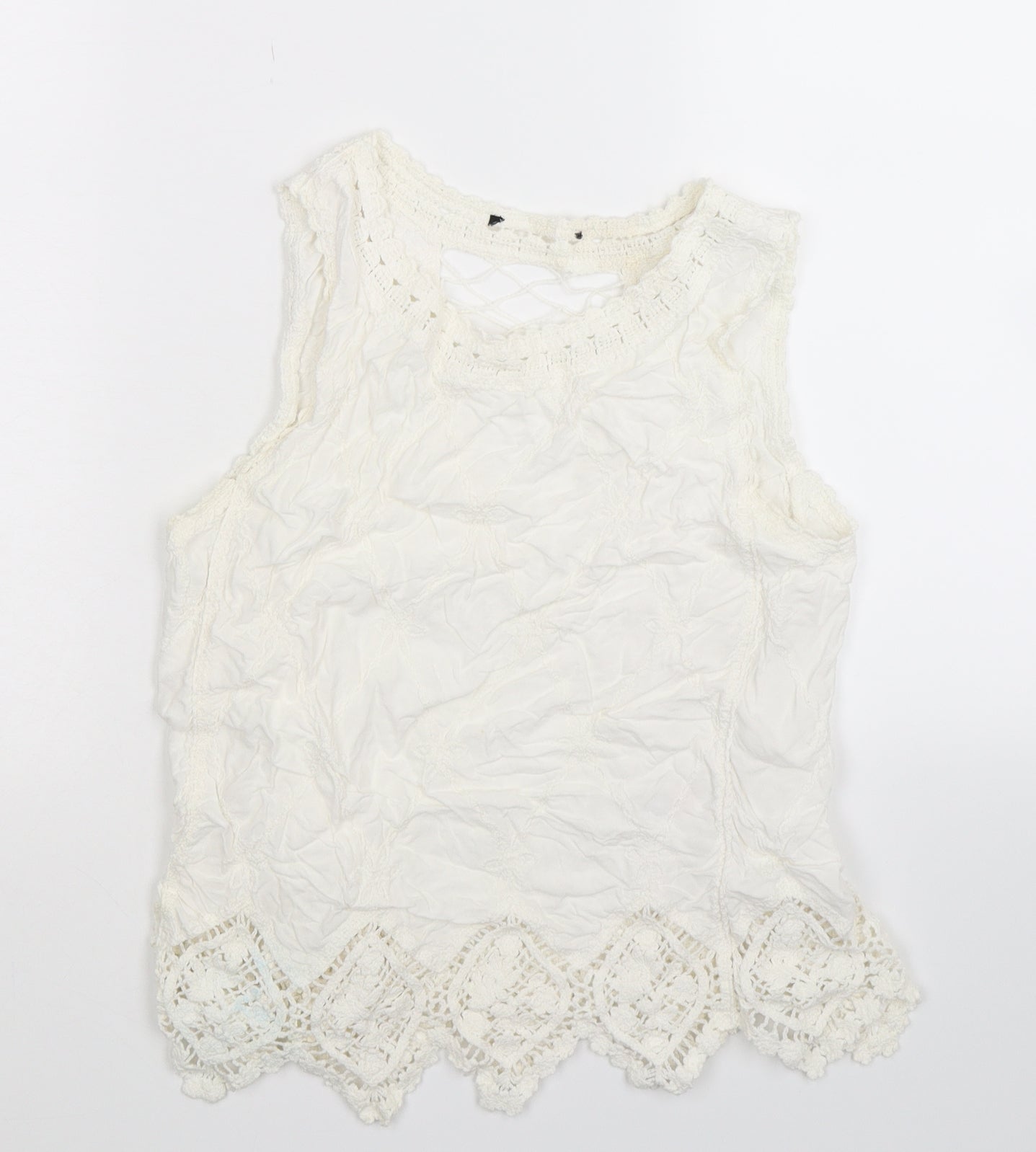 New Look Womens White   Basic Tank Size S