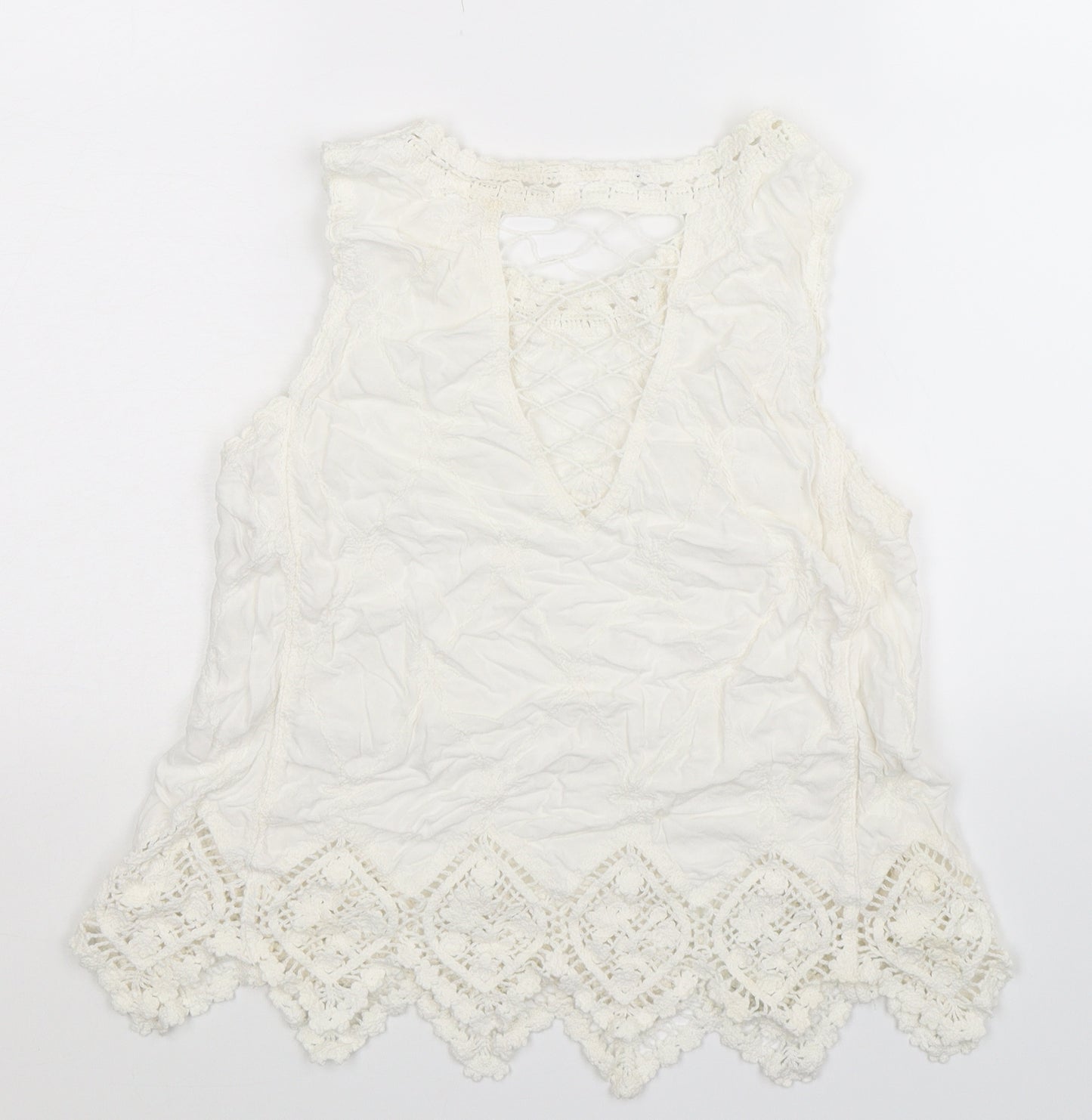 New Look Womens White   Basic Tank Size S