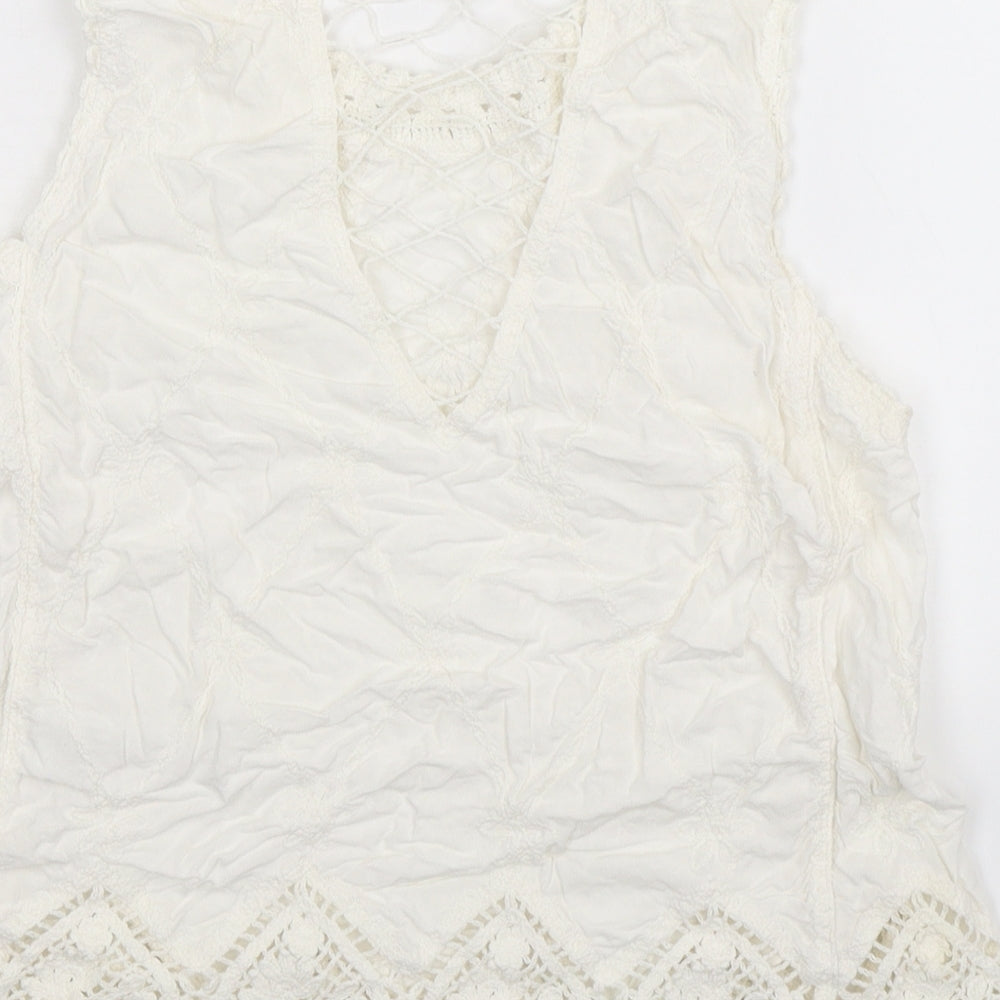 New Look Womens White   Basic Tank Size S