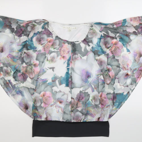Utam Boutique Womens Multicoloured Floral  Basic Blouse Size 8