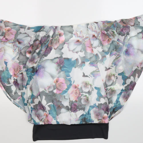 Utam Boutique Womens Multicoloured Floral  Basic Blouse Size 8